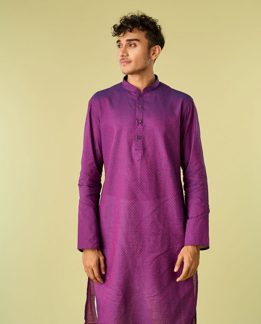 Diwas Men Radiant Purple Kurta Pajama Set