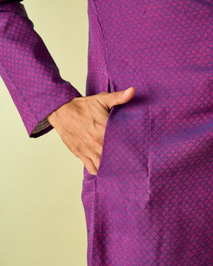 Diwas Men Radiant Purple Kurta Pajama Set