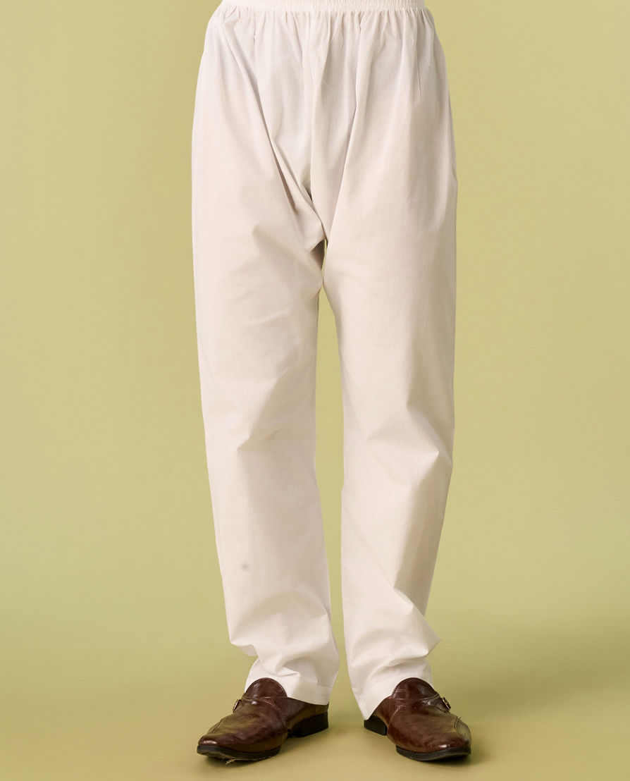 Diwas Men Light Mid Green Cotton Curated Kurta Pajama