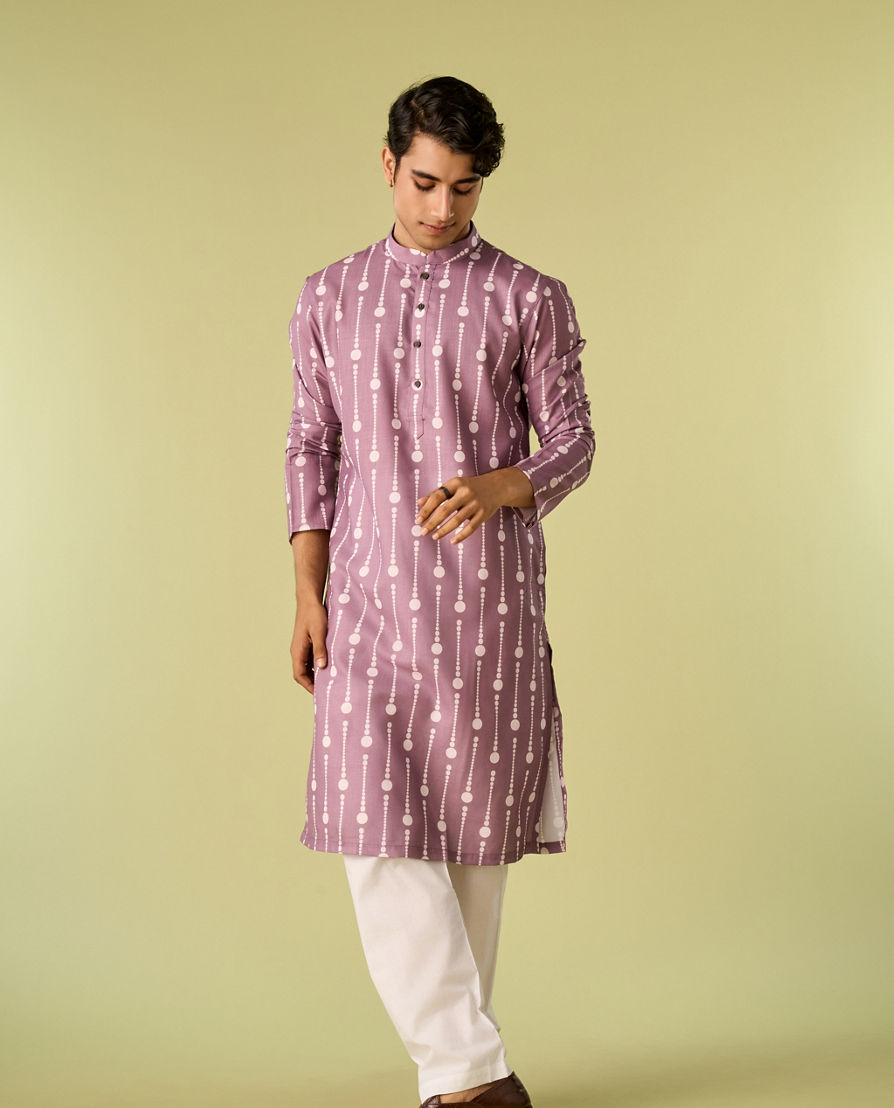 Diwas Men Lilac Elegance Kurta Pajama