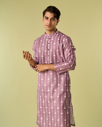 Diwas Men Lilac Elegance Kurta Pajama