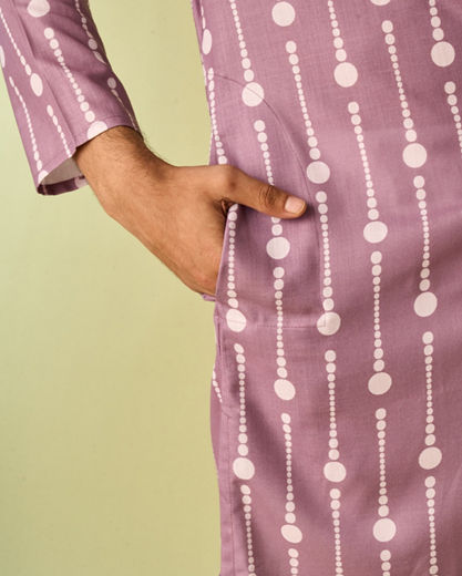 Diwas Men Lilac Elegance Kurta Pajama