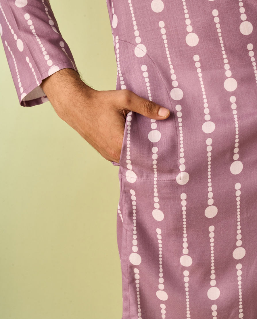 Diwas Men Lilac Elegance Kurta Pajama