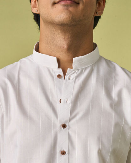 Diwas Men White Cotton Radiance Kurta Pajama