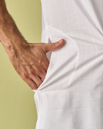 Diwas Men White Cotton Radiance Kurta Pajama