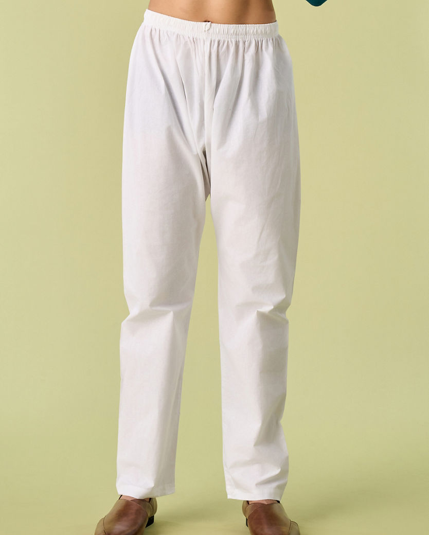 Diwas Men Tranquil Teal Blue Kurta Pajama