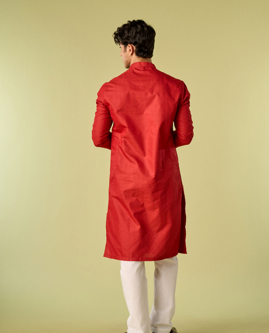 Diwas Men Radiant Red Kurta Pajama