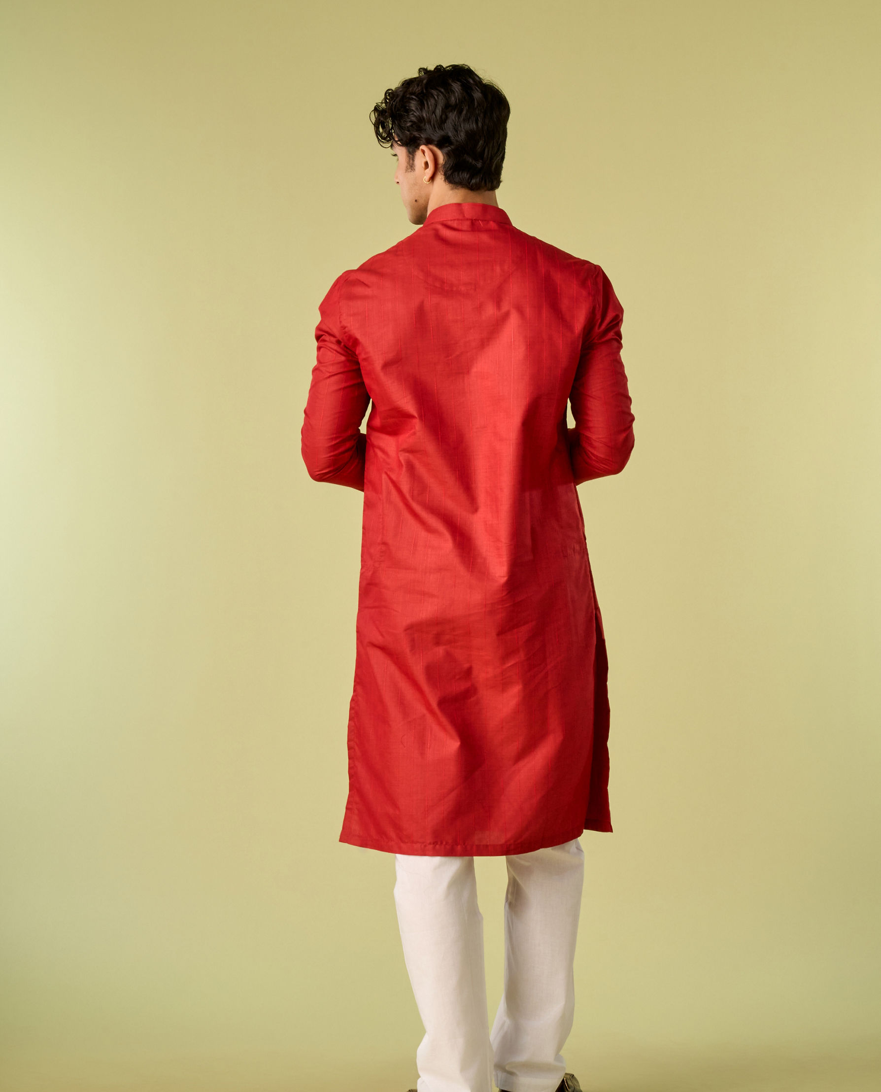 Diwas Men Radiant Red Kurta Pajama