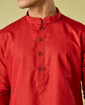 Diwas Men Radiant Red Kurta Pajama