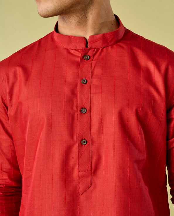 Diwas Men Radiant Red Kurta Pajama