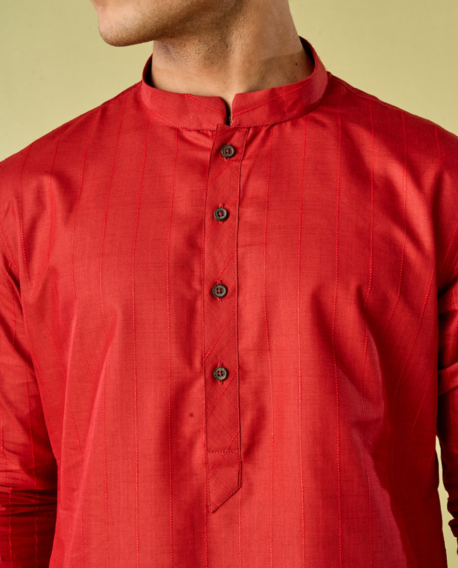 Diwas Men Radiant Red Kurta Pajama