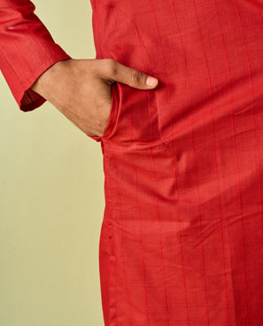 Diwas Men Radiant Red Kurta Pajama