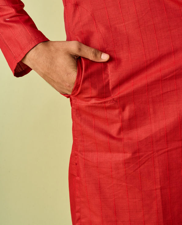 Diwas Men Radiant Red Kurta Pajama
