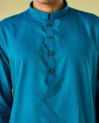 Diwas Men Turquoise Blue Bliss Kurta Pajama