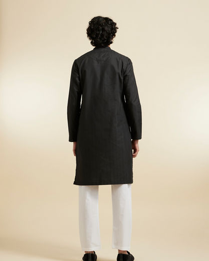 Diwas Men Spellbinding Black Kurta and Pajama Set