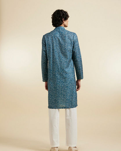 Diwas Men Radiant Teal Green Kurta Pajama