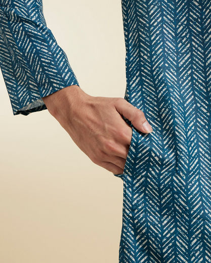 Diwas Men Radiant Teal Green Kurta Pajama