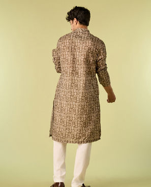 Diwas Men Soothing Olive Green Kurta Pajama