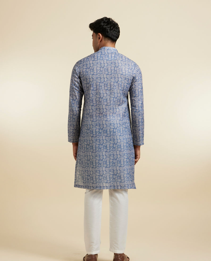 Diwas Men Light Grey Classy Kurta Pajama