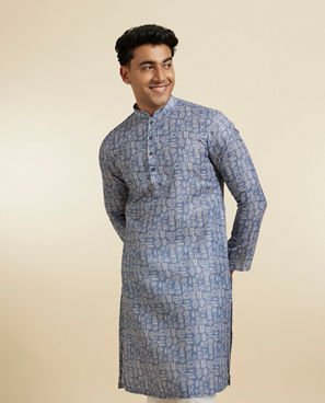 Diwas Men Light Grey Classy Kurta Pajama