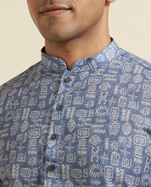 Diwas Men Light Grey Classy Kurta Pajama