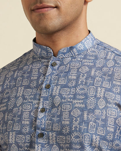 Diwas Men Light Grey Classy Kurta Pajama