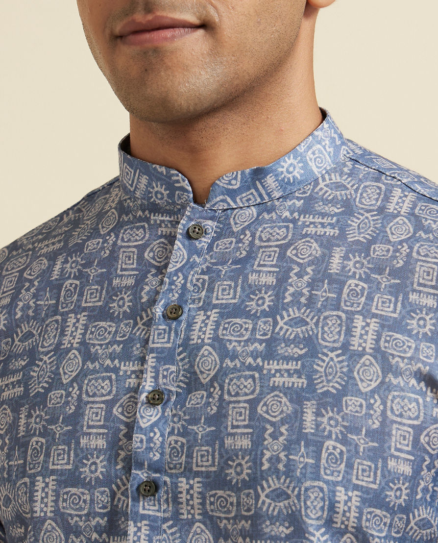 Diwas Men Light Grey Classy Kurta Pajama