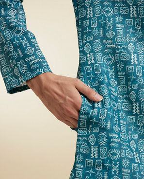 Diwas Men Teal Green Elegance Kurta Pajama