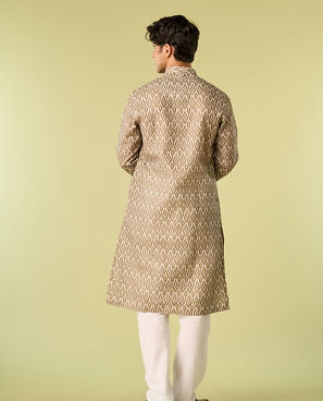 Diwas Men Olive Green Elegance Kurta Pajama