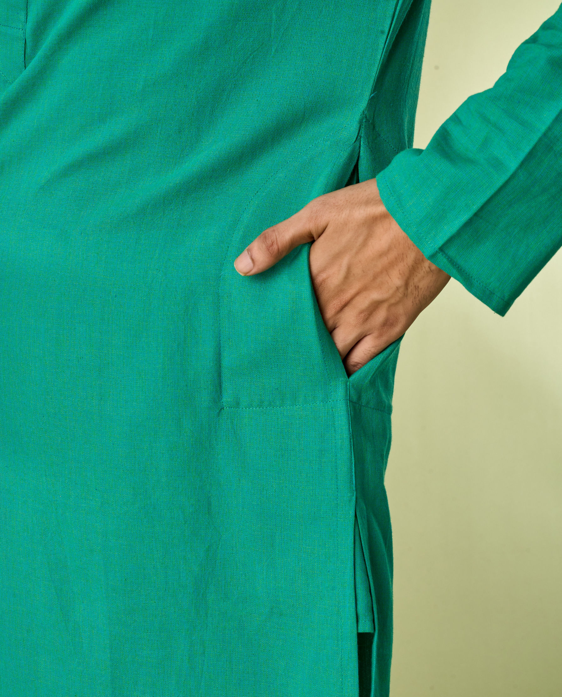 Diwas Men Teal Green Vibrance Kurta Pajama