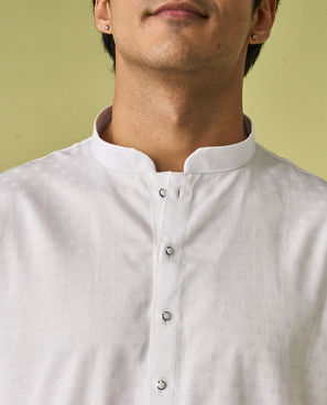 Diwas Men Classic White Cotton Kurta Pajama