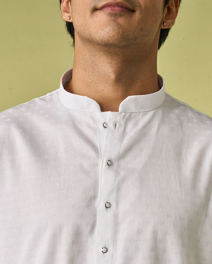 Diwas Men Classic White Cotton Kurta Pajama
