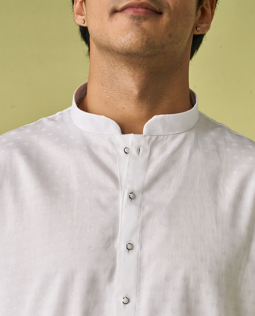 Diwas Men Classic White Cotton Kurta Pajama