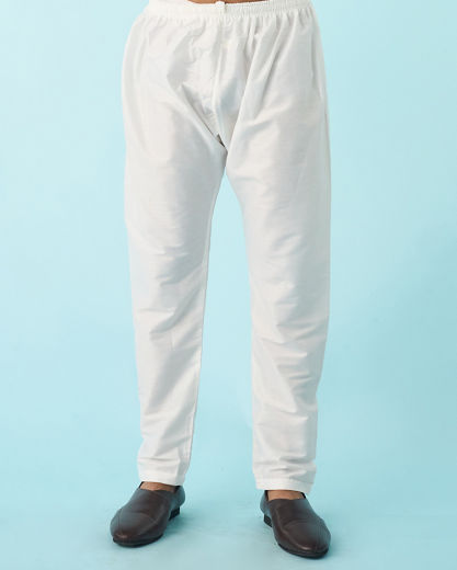 Diwas Men Elegant White Cotton Kurta Pajama