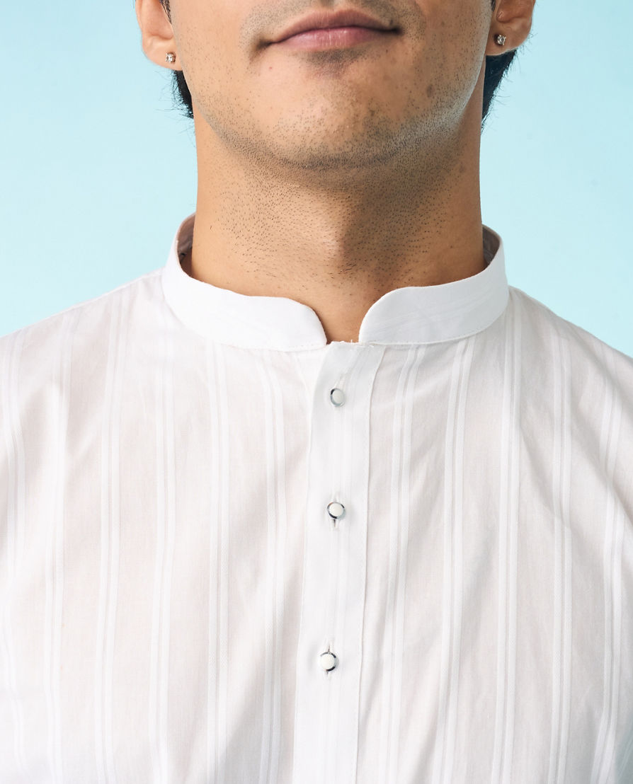Diwas Men White Elegance Kurta Pajama