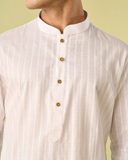 Diwas Men Pristine Elegance White Kurta Pajama
