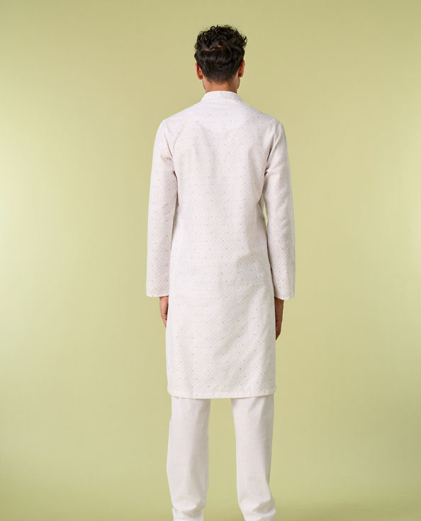 Diwas Men Warm White Elegance Kurta Pajama