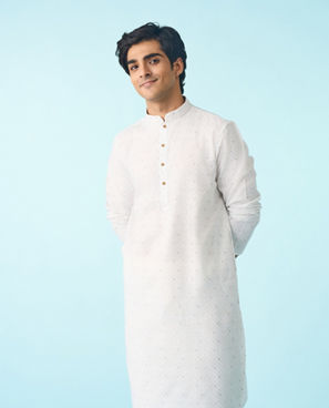 Diwas Men Warm White Elegance Kurta Pajama