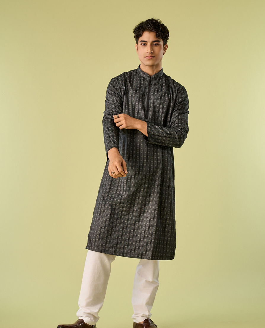 Diwas Men Sublime Black Kurta Pajama