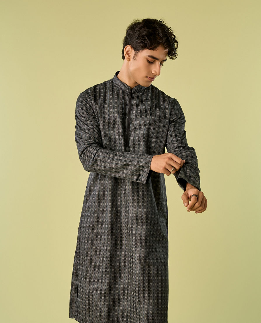 Diwas Men Sublime Black Kurta Pajama