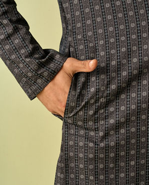 Diwas Men Sublime Black Kurta Pajama