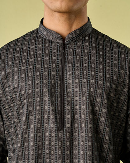 Diwas Men Sublime Black Kurta Pajama