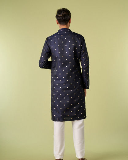 Diwas Men Dark Blue Elegance Kurta Pajama
