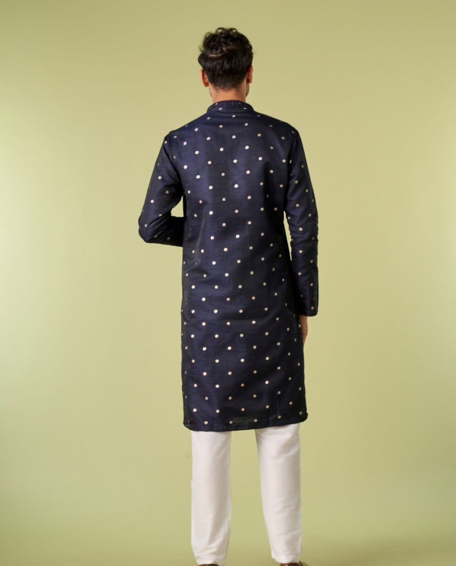Diwas Men Dark Blue Elegance Kurta Pajama