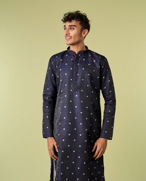 Diwas Men Dark Blue Elegance Kurta Pajama