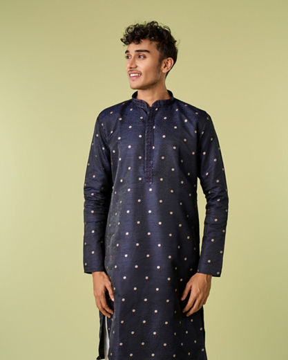 Diwas Men Dark Blue Elegance Kurta Pajama