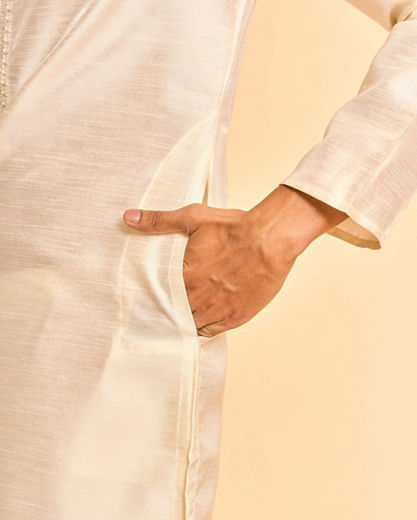 Diwas Men Elegant Cream Kurta Pajama