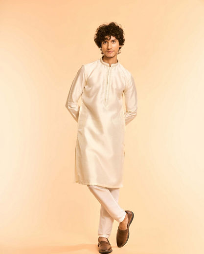 Diwas Men Elegant Cream Kurta Pajama