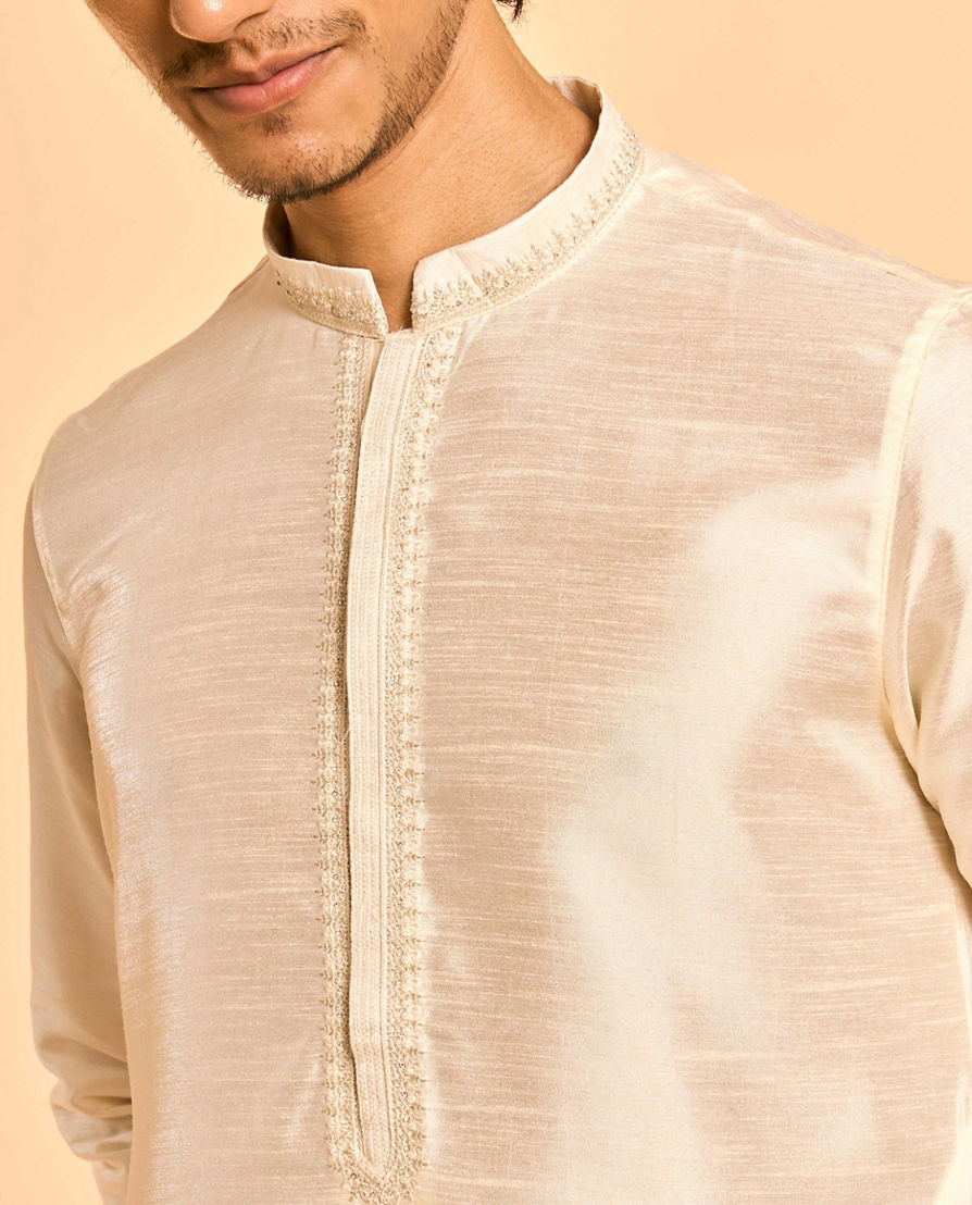 Diwas Men Elegant Cream Kurta Pajama