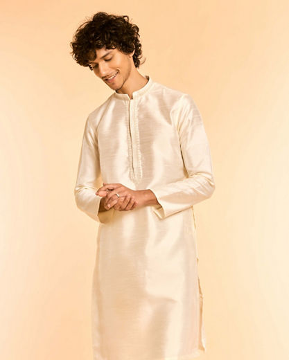 Diwas Men Elegant Cream Kurta Pajama